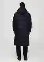Abrigo Anorak Turino Navy Talla XXL Hombre Mango