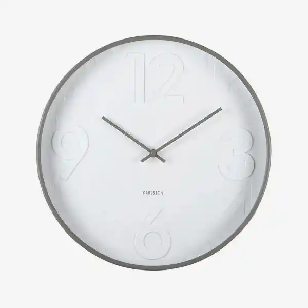 Present Time Reloj de Pared Con Mecanismo Silencioso Ayuno Gris