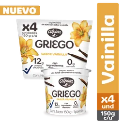 Multiempaque X4 Griego Vainilla 150 g