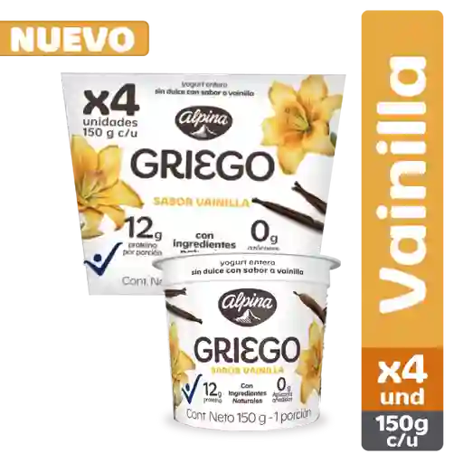 Multiempaque X4 Griego Vainilla 150 g