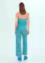 Top Sunset Turquesa Talla L Mujer Mango