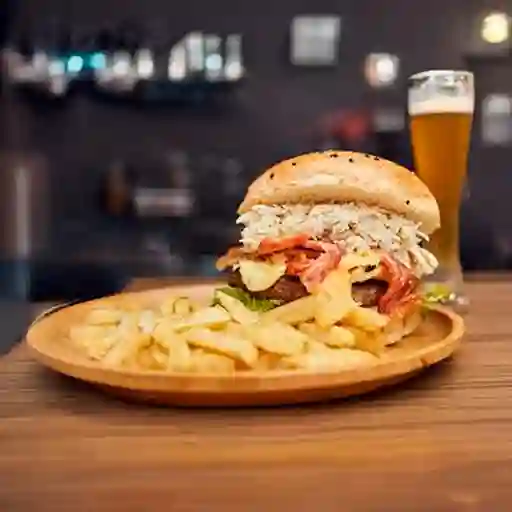 Hamburguesa Doble Carne con Pollo
