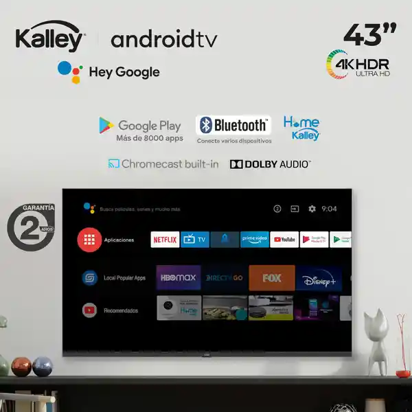 Kalley Televisor Led Uhd 4K Smart Tv 43"