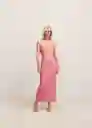 Vestido Seul Rosa Pastel Talla M Mujer Mango