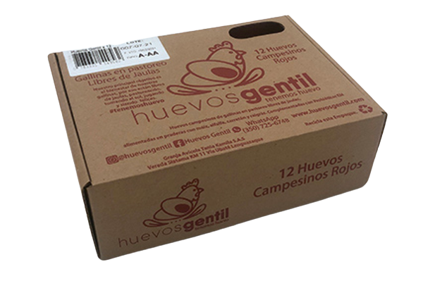 Huevos Gentil Campesinos AA-A Caja Biodegradable 12 und