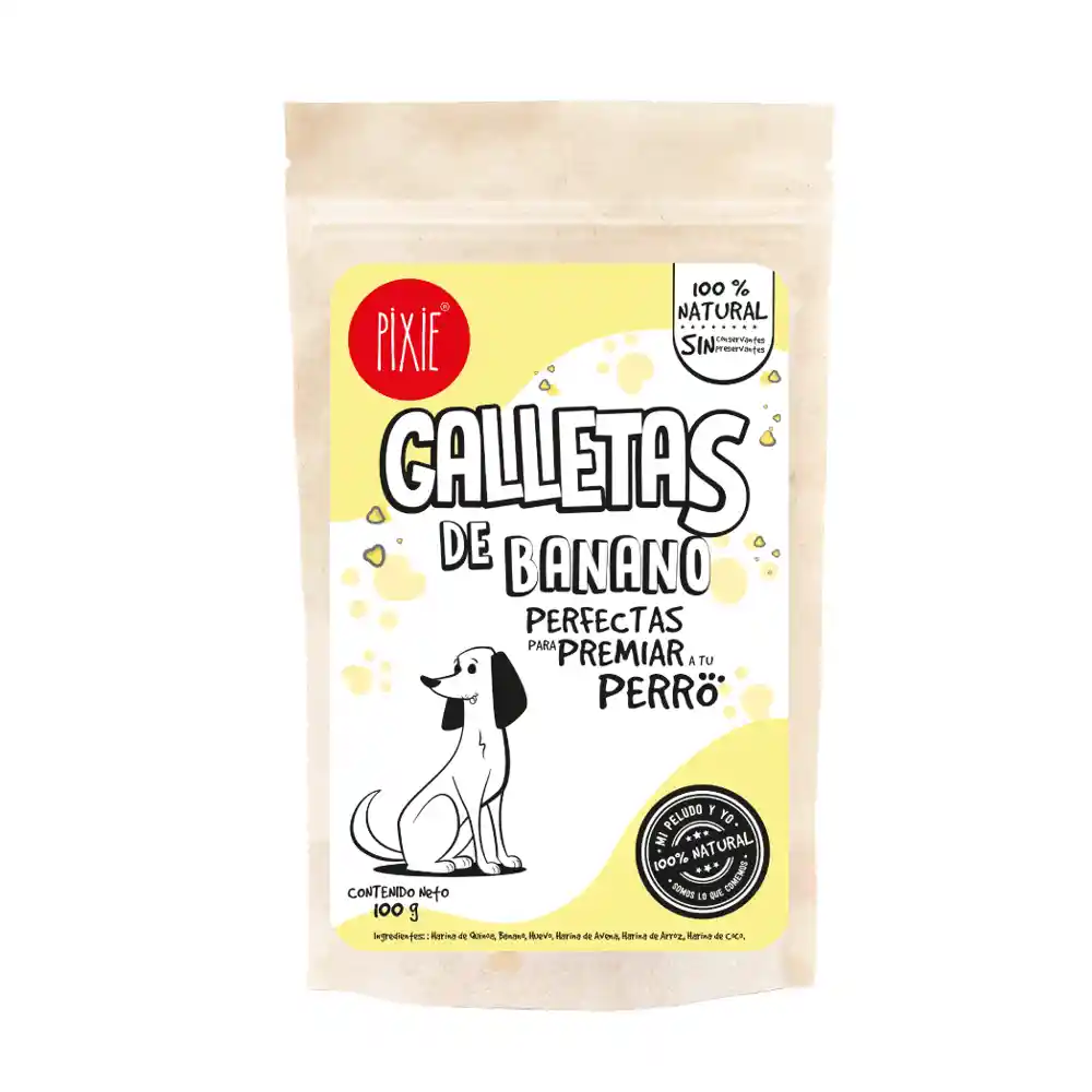 Galletas Banano Pixie Perro 100 Gr