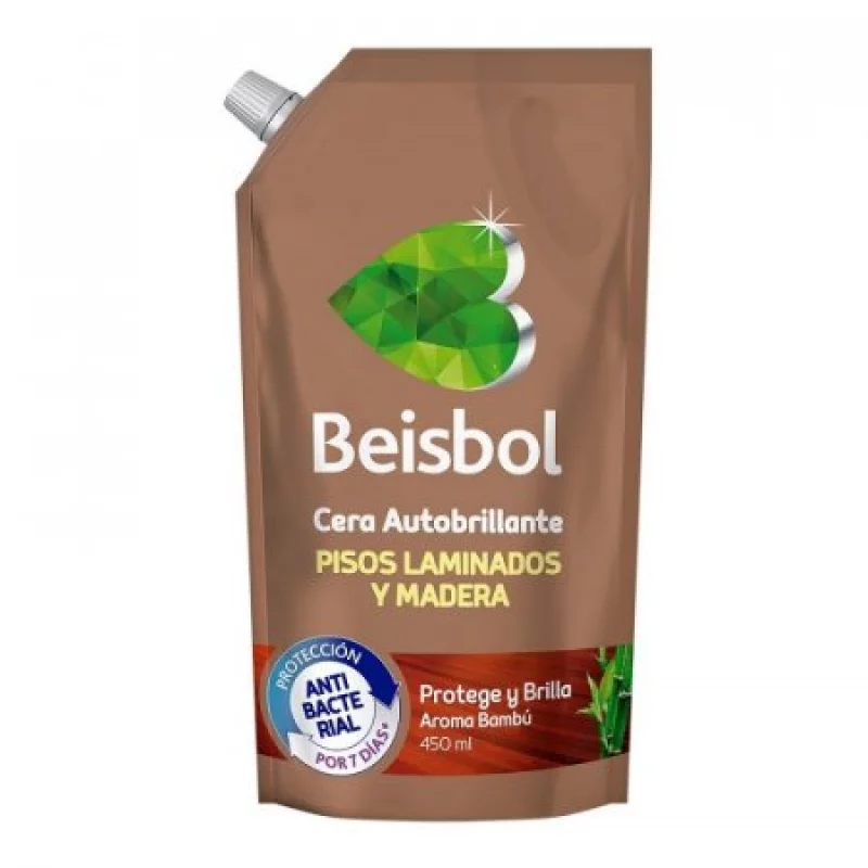 Beisbol Cera Autobrillante Pisos Laminados y Madera 450 ml
