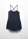 Vestido Soni Navy Talla M Mujer Mango