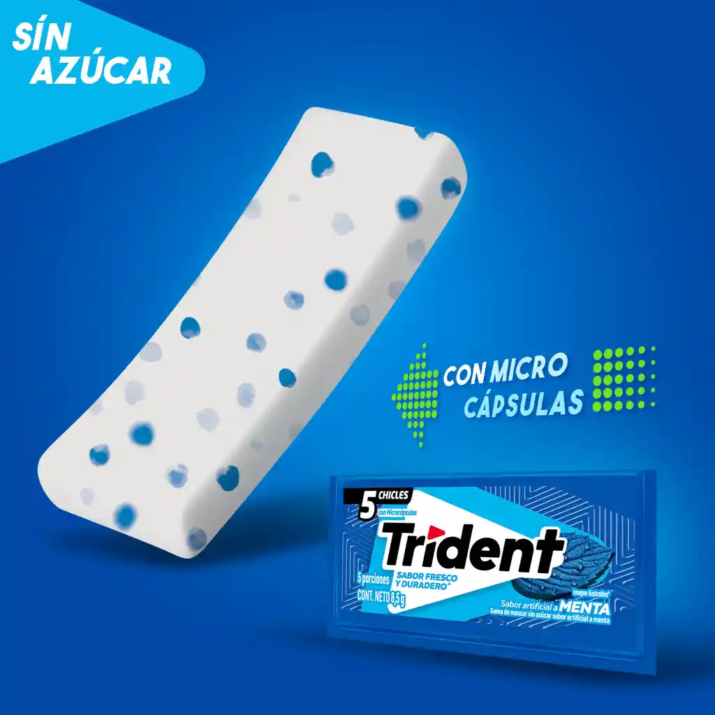 Trident Chicle Menta Sin Azúcar