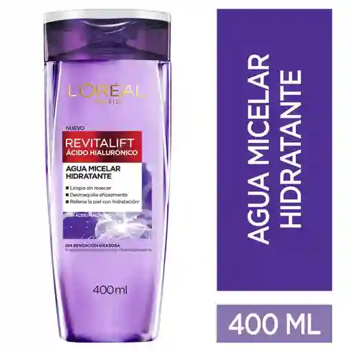 Agua Micelar Loreal Paris Acido Hialuronico 400 ml