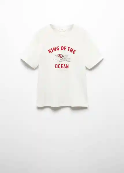 Camiseta Year Niños Off White Talla 6 Mango