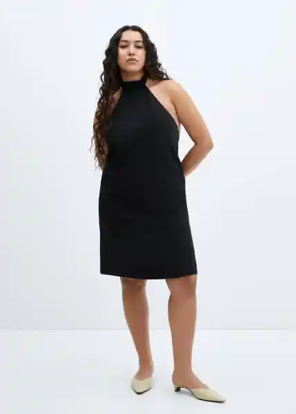 Vestido Bobiet Negro Talla 26 Mujer Mango