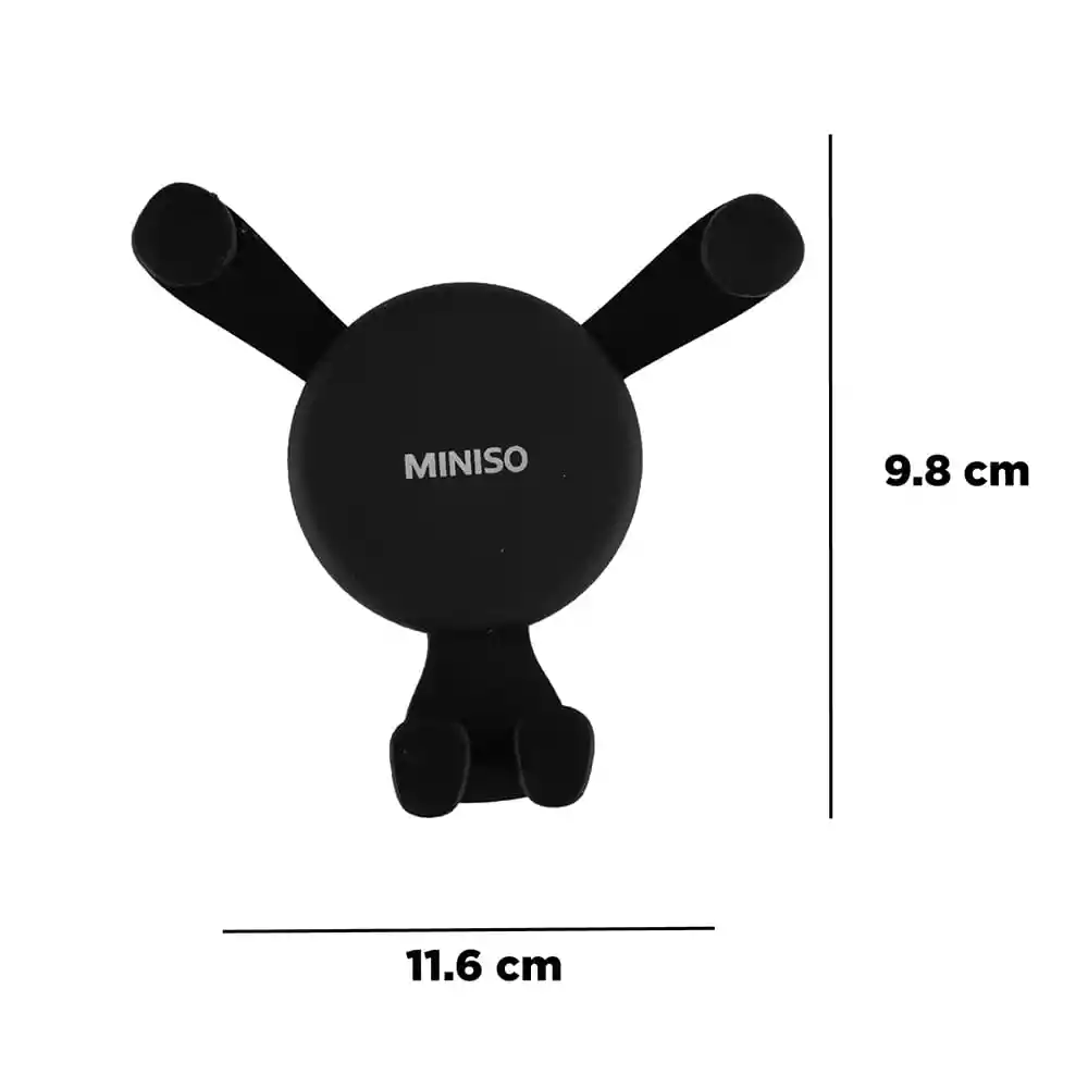 Miniso Soporte De Auto Redondo Para Celular Gris