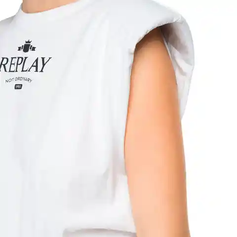 Replay Camiseta Jersey Open End Hand Dry Blanco Talla XS