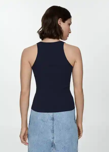 Top Riri Navy Talla XS Mujer Mango