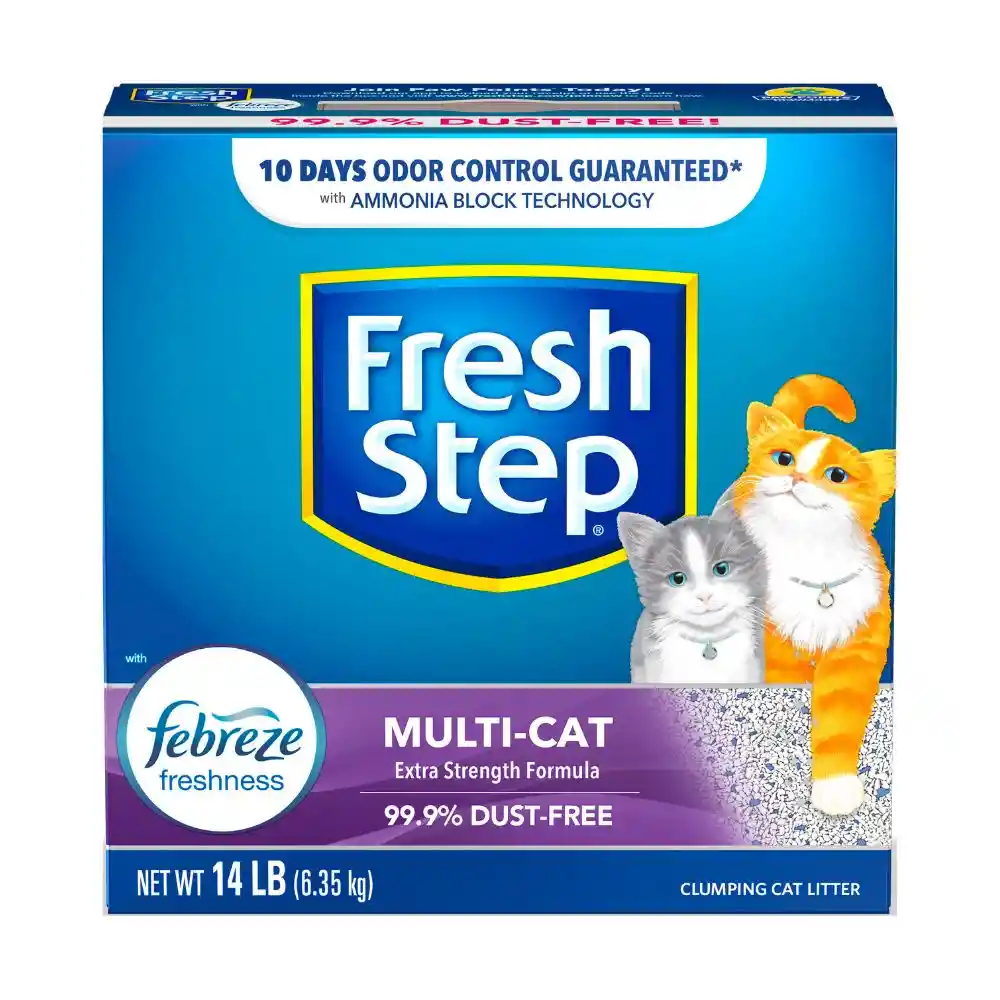 Fresh Step Multi-Cat Extra Strength Aglomerante Febreze 14 lib