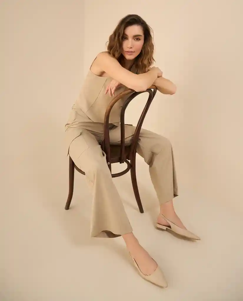 Pantalón Beige Pardo Claro Talla 8 432G000 Esprit