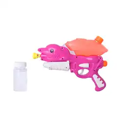 Pistola de Agua y Burbujas 2 en 1 Dolphin Rosa Miniso