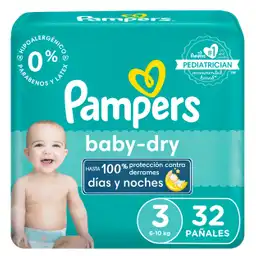 Pampers Pañal Baby Dry Etapa 3 Día y Noche