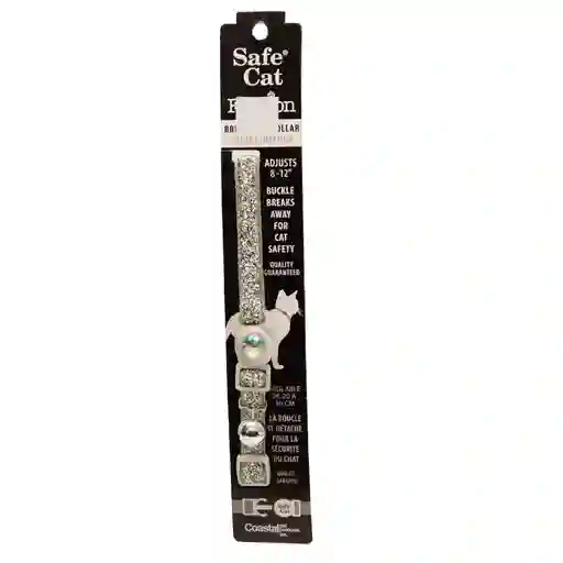 Pet Collar Para Gato Coastal Brillante Plateado