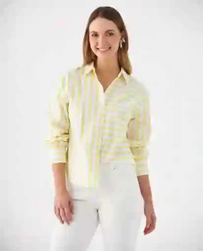 Camisa Amarillo Fulgurante Medio Talla S 619F060 Esprit