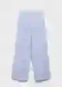 Pantalón Maneli Azul Talla 40 Mujer Mango