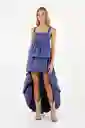 Vestido Largo Luvana Azul Talla 02 M