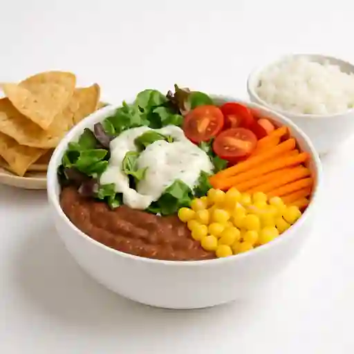 Bowl Asuto-con Frijoles Refritos