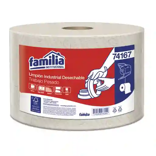 Familia Limpión Industrial Desechable Tork Doble Hoja 150 m