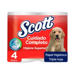 Scott Papel Higiénico Cuidado Completo Triple Hoja 28 m