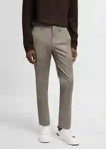 Pantalón París Beige Talla 36 Hombre Mango