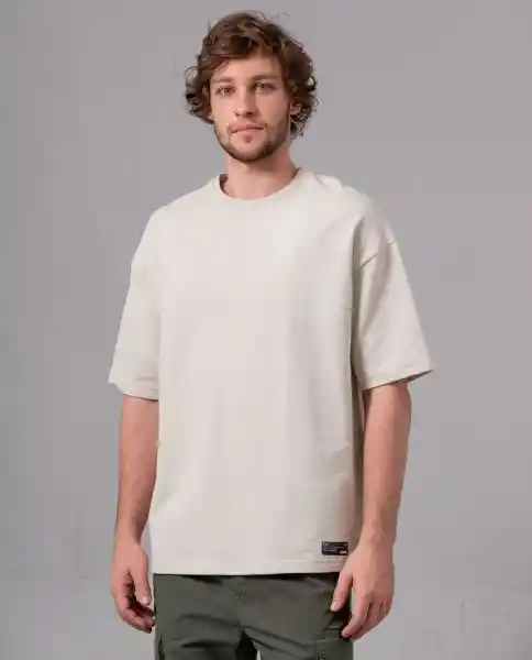 Camiseta Hombre Beige Arena Claro Talla M 95422 Rifle