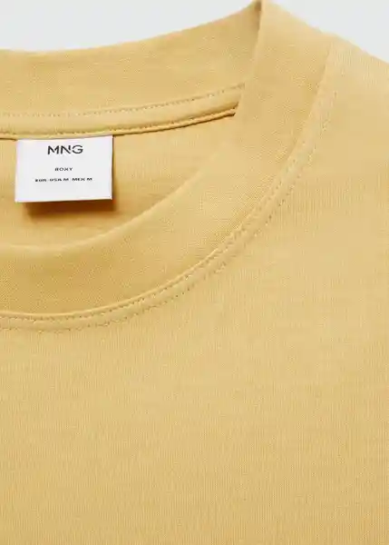 Camiseta Molina Amarillo Talla L Hombre Mango