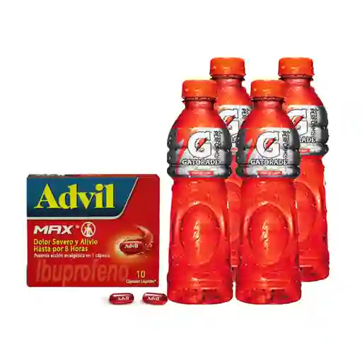 Combo Advil Max Ibuprofeno Alivio Dolores Asociados Inflamación