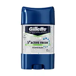 Antitranspirante en Gel Invisible Gillette Power Rush 82 g