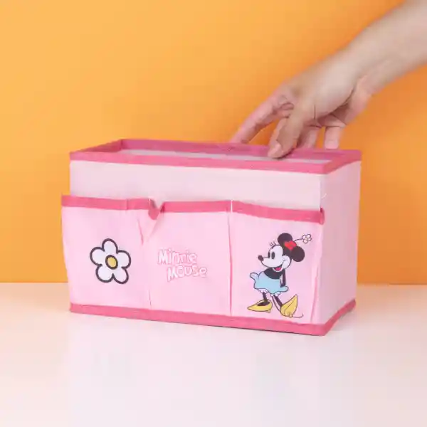 Organizador de Tela Para Almacenamiento Mouse Minnie Rosa Miniso