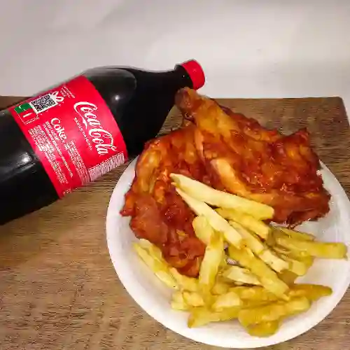 1 Pollo ,papa a la Francesa y 1 Gaseosa