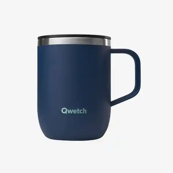 Qwetch Mug Isotérmico Azul Mate 350 mL