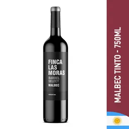 Finca Las Moras Vino Tinto Malbec Barrel Select Botella 750 ml