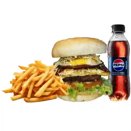 Combo hamburguesa costra campesina