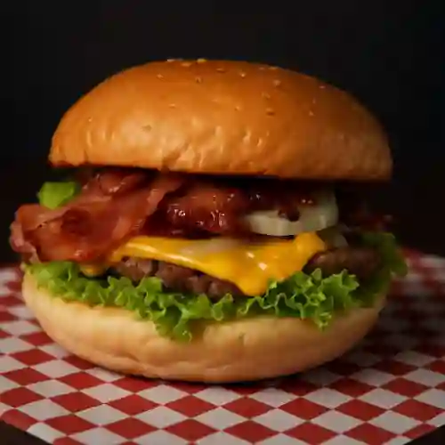 Barbacoa burger bacon