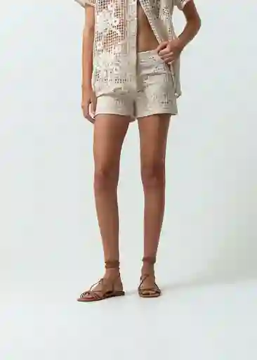 Short Mujer Crudo Marfil Claro T S 452G042 Naf Naf