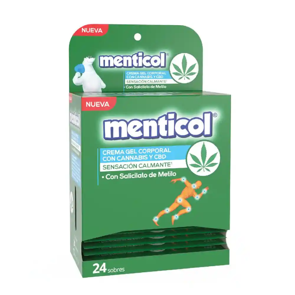 Menticol Crema Gel Corporal con Cannabis y CBD 