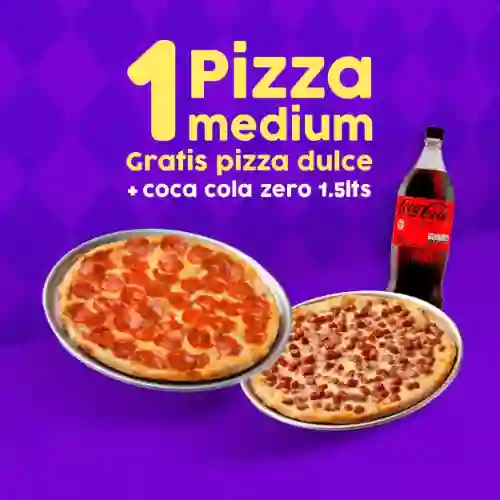 Pizza Medium + Small Dulce