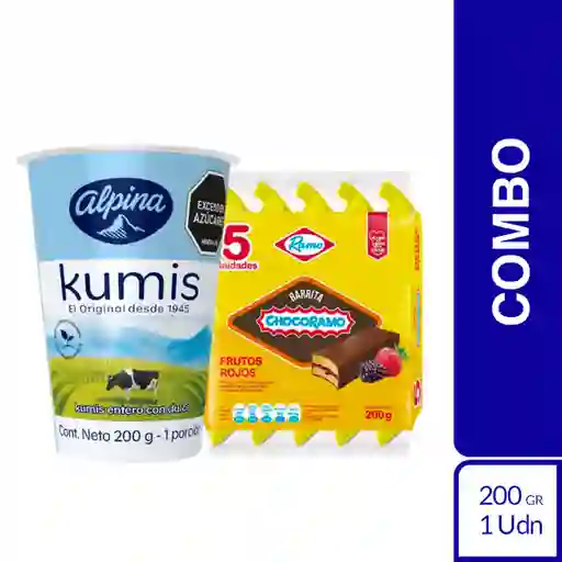 Combos Plus One: Kumis Vaso + Barrita de Chocoramo 200 g