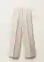 Pantalón Margarit Piedra Talla 38 Mujer Mango