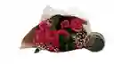 Flores Bouquet De Rosas Rosadas X12 Y Dulces Simpkins. Frescas Ramo