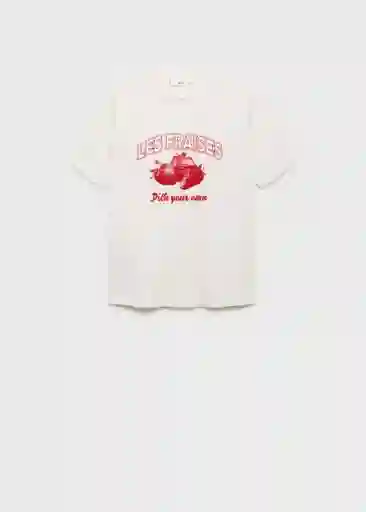 Camiseta Fruit Fresa Talla L Mujer Mango