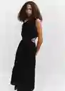 Vestido Nuti Negro Talla M Mujer Mango