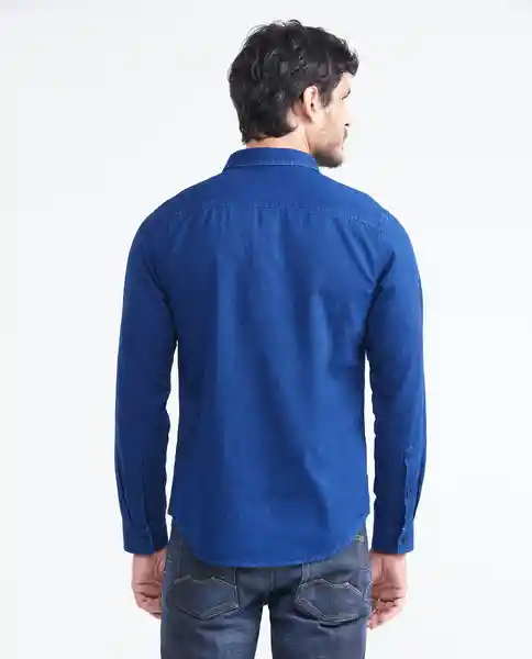 Camisa Denim Blue Azul Medianoche Ultraoscuro L Chevignon